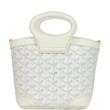 goyard Goyard Goyardine Canvas White Beluga Mini Bag Palladium Hardware | Thumbnail 4 goyard Goyard Goyardine Canvas White Beluga Mini Bag Palladium Hardware | Thumbnail 4