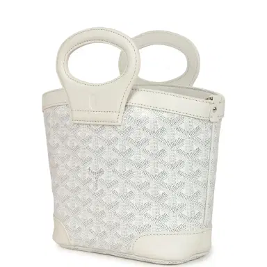 goyard Goyard Goyardine Canvas White Beluga Mini Bag Palladium Hardware | Thumbnail 5 goyard Goyard Goyardine Canvas White Beluga Mini Bag Palladium Hardware | Thumbnail 5