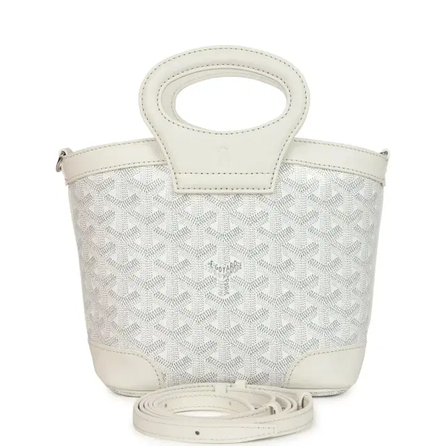 goyard Goyard Goyardine Canvas White Beluga Mini Bag Palladium Hardware