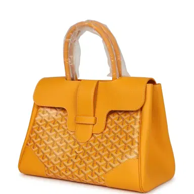 goyard Goyard Saigon Tote Yellow Goyardine Canvas Palladium Hardware | Thumbnail 5 goyard Goyard Saigon Tote Yellow Goyardine Canvas Palladium Hardware | Thumbnail 5