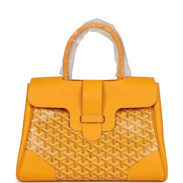 goyard Goyard Saigon Tote Yellow Goyardine Canvas Palladium Hardware