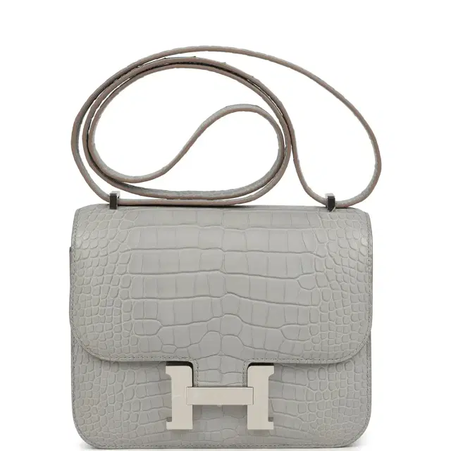 hermes Hermes Constance 18 Gris Perle Matte Alligator Palladium Hardware