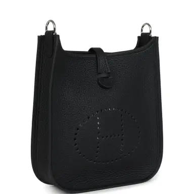 HERMÈS Hermes Evelyne TPM Black Clemence Palladium Hardware | Thumbnail 2 HERMÈS Hermes Evelyne TPM Black Clemence Palladium Hardware | Thumbnail 2