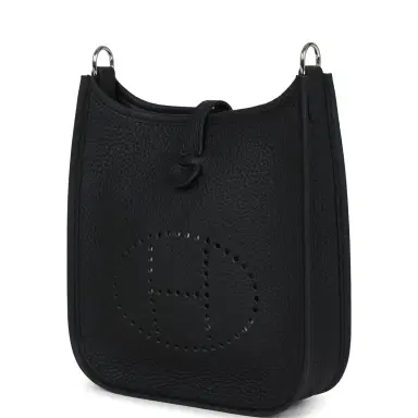 HERMÈS Hermes Evelyne TPM Black Clemence Palladium Hardware | Thumbnail 3 HERMÈS Hermes Evelyne TPM Black Clemence Palladium Hardware | Thumbnail 3