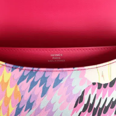 HERMÈS Pre-owned Hermes Constance 18 "Marble Silk" Rose Mexico Swift Palladium Hardware | Thumbnail 8