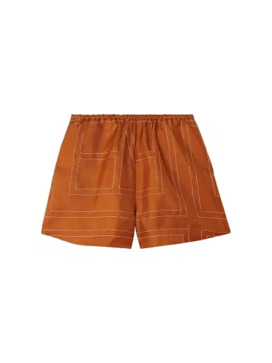 TOTEME Embroidered Silk-twill Shorts | Thumbnail 1
