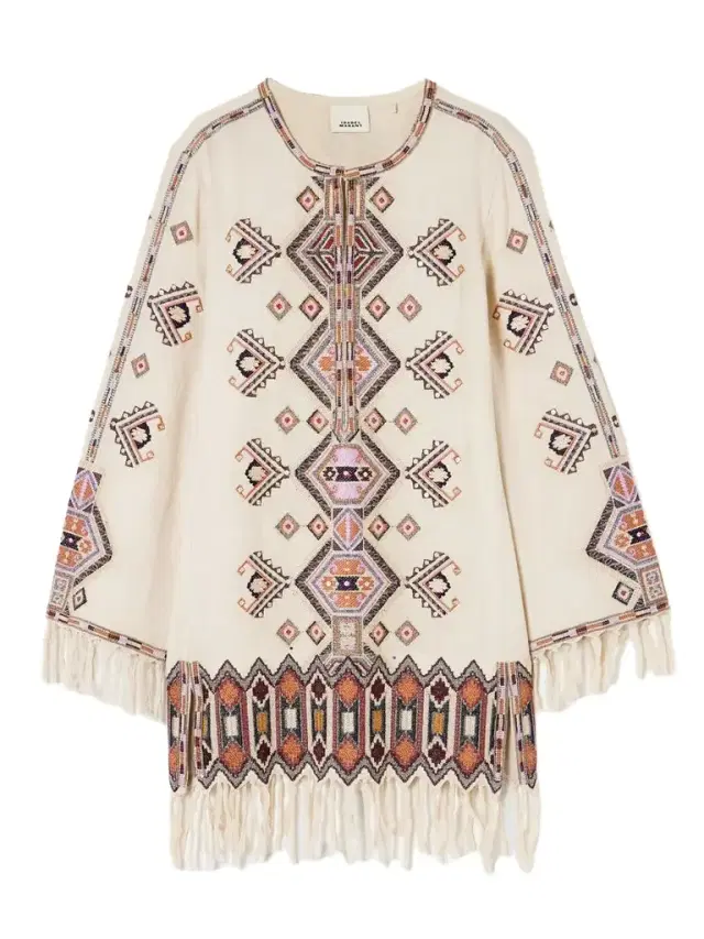 Zayana Fringed Embellished Embroidered Silk-gauze Mini Dress