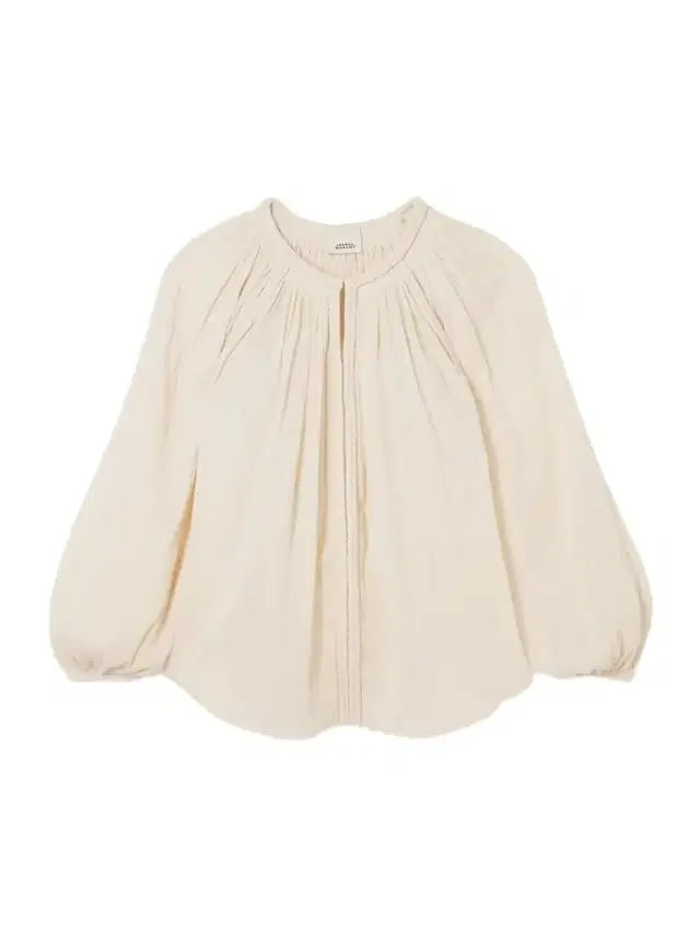 Jenna Frayed Braided Gathered Cotton-gauze Blouse
