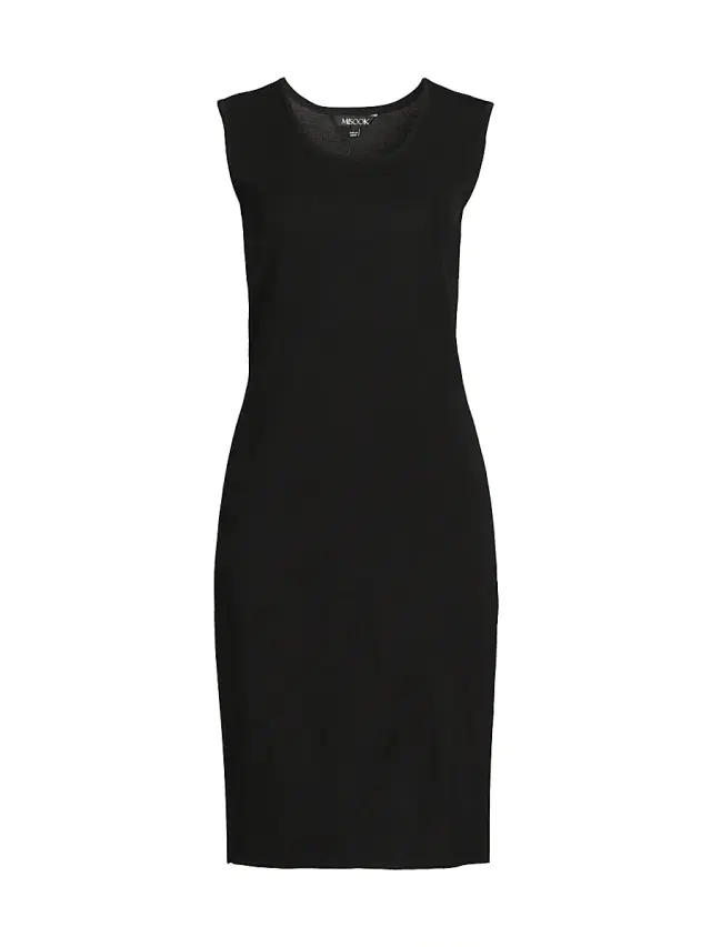 Misook Women's Mylana Sleeveless Knit Sheath Knee-Length Dress - Black