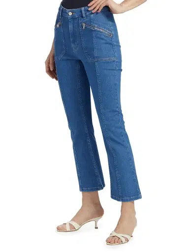 Cinq à Sept Women's Celeste Cropped Pants - Surf Blue | Thumbnail 4