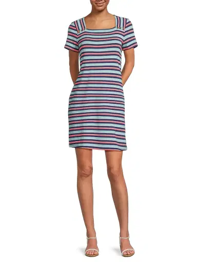 Lilly Pulitzer Women's Beaty Striped Cotton-Blend Minidress - Multi Firecracker Yarn Dye - Size XL | Thumbnail 2