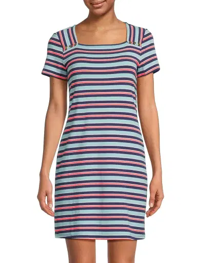 Lilly Pulitzer Women's Beaty Striped Cotton-Blend Minidress - Multi Firecracker Yarn Dye - Size XL | Thumbnail 3