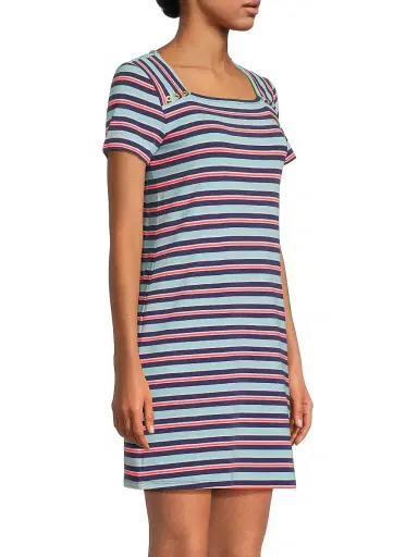 Lilly Pulitzer Women's Beaty Striped Cotton-Blend Minidress - Multi Firecracker Yarn Dye - Size XL | Thumbnail 4