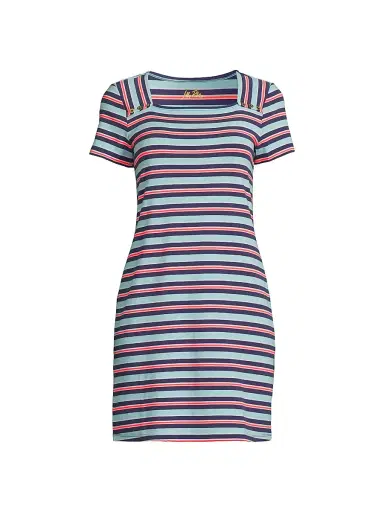 Lilly Pulitzer Women's Beaty Striped Cotton-Blend Minidress - Multi Firecracker Yarn Dye - Size XL | Thumbnail 1
