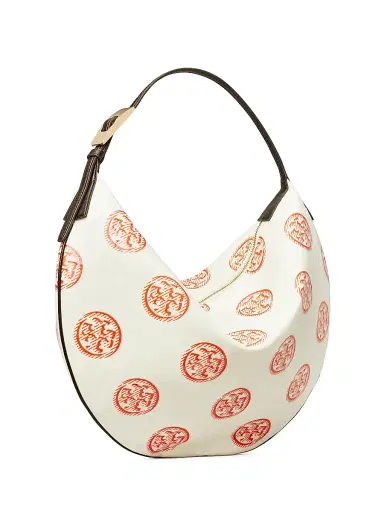Tory Burch Women's T Monogram Balloon Shoulder Bag - White And Pepperoncini | Thumbnail 5