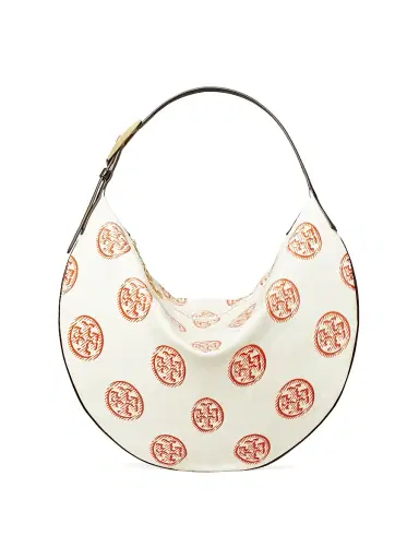 Tory Burch Women's T Monogram Balloon Shoulder Bag - White And Pepperoncini | Thumbnail 1