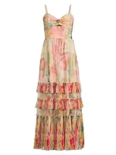 Hutch Women's Elliott Ruffled Printed Tulle Sweetheart Gown | Thumbnail 1 Hutch Women's Elliott Ruffled Printed Tulle Sweetheart Gown | Thumbnail 1