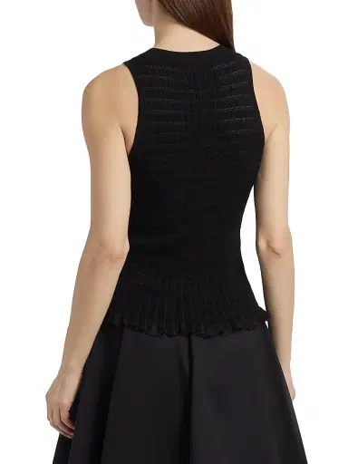 3.1 Phillip Lim Women's Textured Knit Tank Top - Black - Size Large | Thumbnail 5