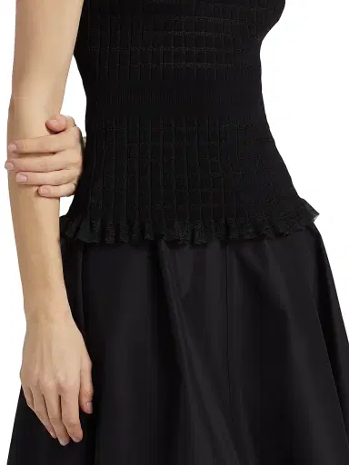 3.1 Phillip Lim Women's Textured Knit Tank Top - Black - Size Large | Thumbnail 6