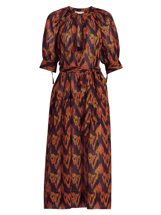 Ulla Johnson Women's Selena Printed Cotton Cover-Up Dress - Terra