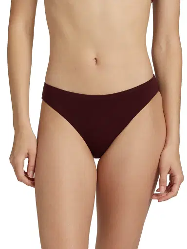 Ulla Johnson Women's Dani Mid-Rise Bikini Bottom - Cassis | Thumbnail 3