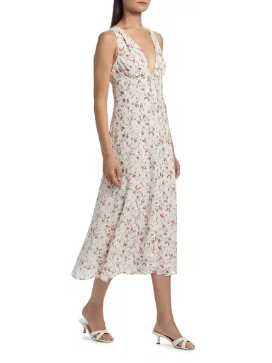 Reformation Women's Ceara Floral Midi-Dress - Gabrielle - Size 12 | Thumbnail 2 Reformation Women's Ceara Floral Midi-Dress - Gabrielle - Size 12 | Thumbnail 2