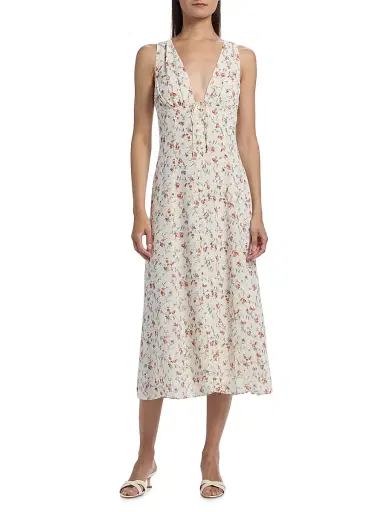 Reformation Women's Ceara Floral Midi-Dress - Gabrielle - Size 12 | Thumbnail 3 Reformation Women's Ceara Floral Midi-Dress - Gabrielle - Size 12 | Thumbnail 3