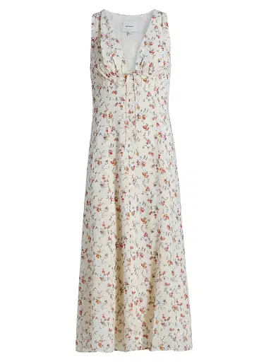 Reformation Women's Ceara Floral Midi-Dress - Gabrielle - Size 12 | Thumbnail 1 Reformation Women's Ceara Floral Midi-Dress - Gabrielle - Size 12 | Thumbnail 1