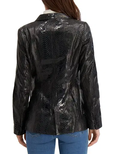 Gorski Women's Metis Suede Single Breasted Blazer - Anthracite | Thumbnail 4 Gorski Women's Metis Suede Single Breasted Blazer - Anthracite | Thumbnail 4