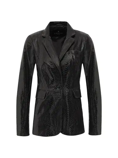 Gorski Women's Metis Suede Single Breasted Blazer - Anthracite | Thumbnail 1 Gorski Women's Metis Suede Single Breasted Blazer - Anthracite | Thumbnail 1