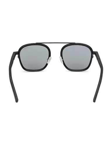 Zegna Men's 51MM Geometric Sunglasses - Shiny Black Smoke | Thumbnail 5