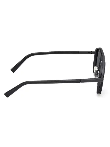 Zegna Men's 51MM Geometric Sunglasses - Shiny Black Smoke | Thumbnail 7