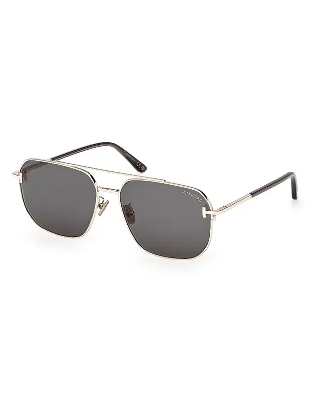 TOM FORD Men's 61MM Aviator Sunglasses - Rose Gold Grey