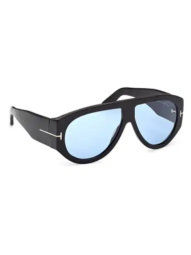 Tom Ford Men's Bronson 60MM Pilot Sunglasses - Black Blue | Thumbnail 7
