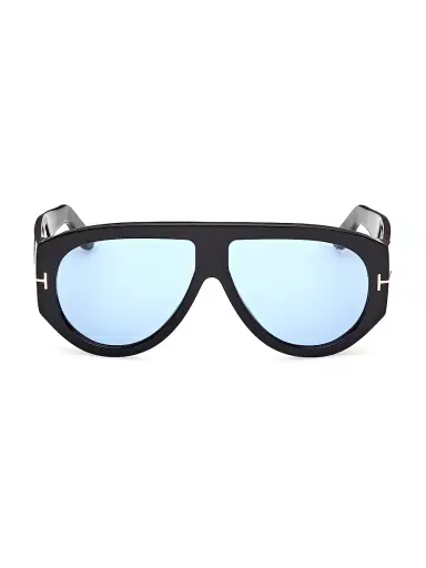 Tom Ford Men's Bronson 60MM Pilot Sunglasses - Black Blue | Thumbnail 1