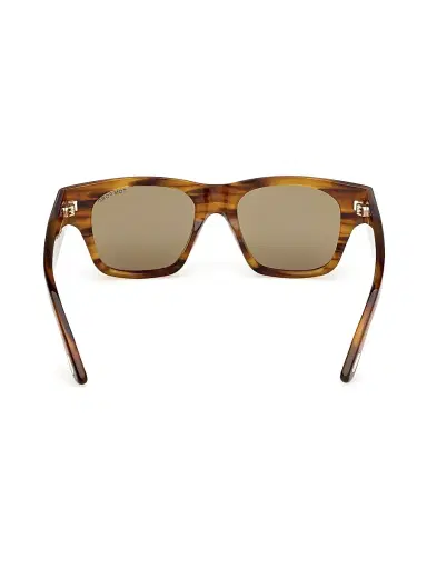Tom Ford Men's Caine 53MM Square Sunglasses - Stripe Brown Army Green | Thumbnail 5 Tom Ford Men's Caine 53MM Square Sunglasses - Stripe Brown Army Green | Thumbnail 5
