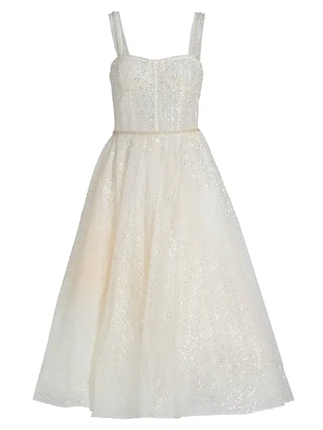 Bronx Banco Women's Mademoiselle Bridal Midi-Dress - White