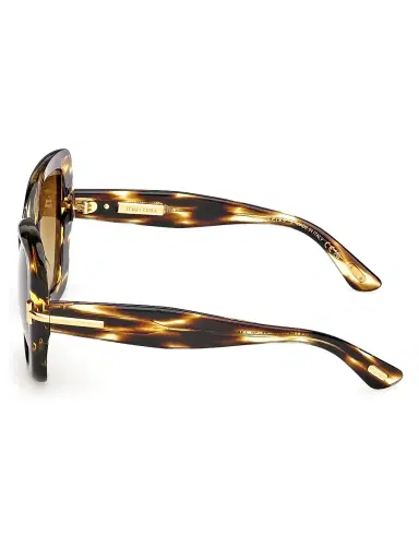 Tom Ford Women's Icon 55MM Butterfly Sunglasses - Brown Striped Honey | Thumbnail 3