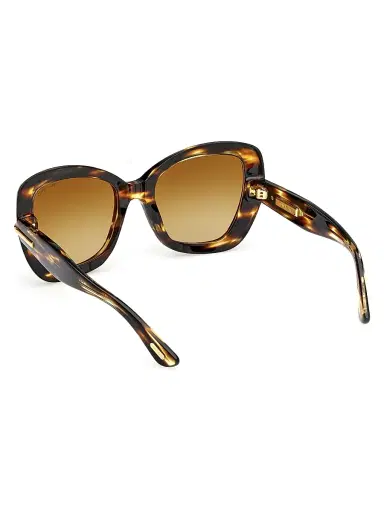 Tom Ford Women's Icon 55MM Butterfly Sunglasses - Brown Striped Honey | Thumbnail 4