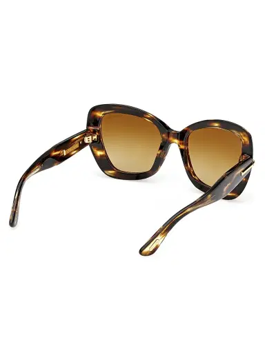 Tom Ford Women's Icon 55MM Butterfly Sunglasses - Brown Striped Honey | Thumbnail 6