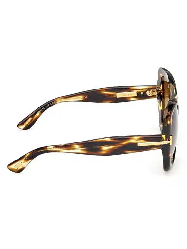 Tom Ford Women's Icon 55MM Butterfly Sunglasses - Brown Striped Honey | Thumbnail 7