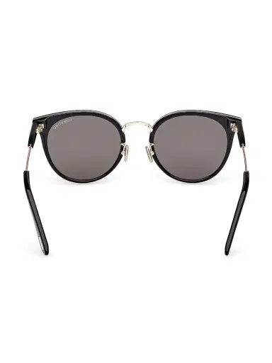 Tom Ford Women's 54MM Round Sunglasses - Shiny Black Rose Gold Smoke | Thumbnail 5