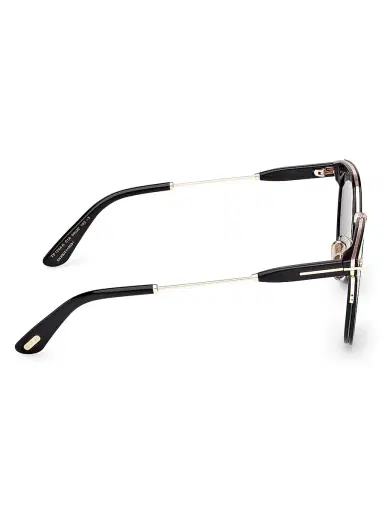 Tom Ford Women's 54MM Round Sunglasses - Shiny Black Rose Gold Smoke | Thumbnail 7