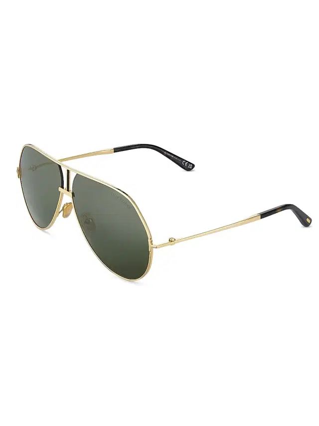 TOM FORD Women's Rickie 63MM Navigator Sunglasses - Havana Gold Green