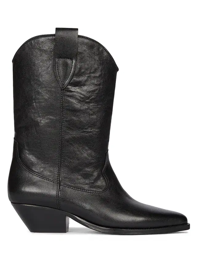 Isabel Marant Women's Duerto Leather Cowboy Boots - Black