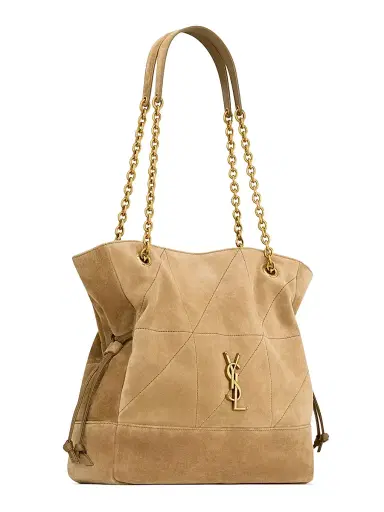 Saint Laurent Women's Small Jamie Shopping Bag in Suede - Golden Leaf | Thumbnail 7 Saint Laurent Women's Small Jamie Shopping Bag in Suede - Golden Leaf | Thumbnail 7