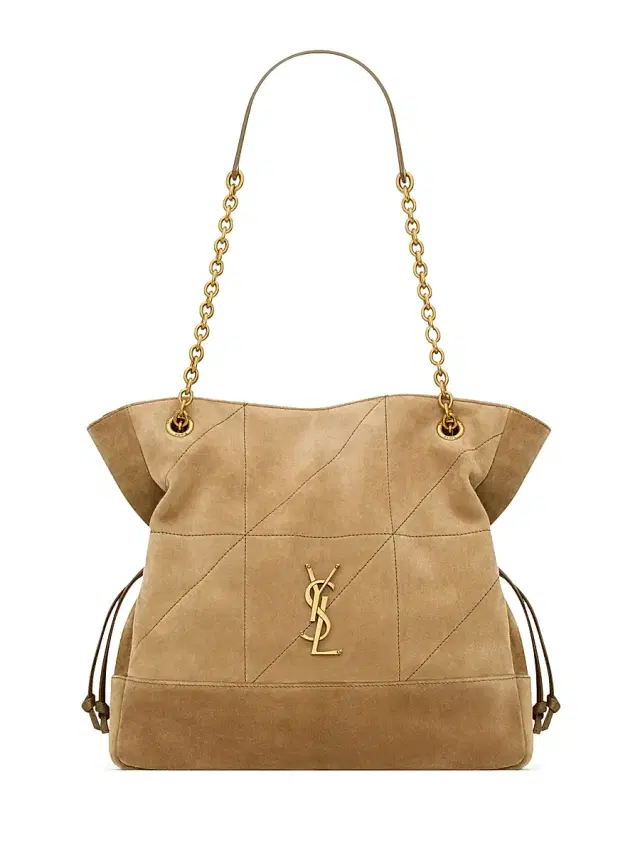 Saint Laurent Women's  Jamie Shopping Bag in Suede - Golden Leaf