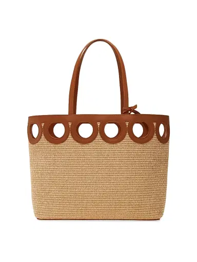 FERRAGAMO Women's Raffia & Leather Tote Bag - Naturale Resort | Thumbnail 4 FERRAGAMO Women's Raffia & Leather Tote Bag - Naturale Resort | Thumbnail 4