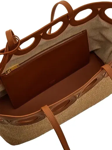 FERRAGAMO Women's Raffia & Leather Tote Bag - Naturale Resort | Thumbnail 5 FERRAGAMO Women's Raffia & Leather Tote Bag - Naturale Resort | Thumbnail 5