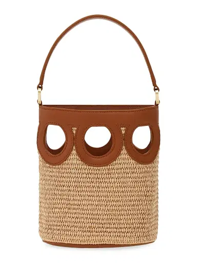 Ferragamo Women's Mini Raffia Bucket Bag - Naturale Resort | Thumbnail 5 Ferragamo Women's Mini Raffia Bucket Bag - Naturale Resort | Thumbnail 5